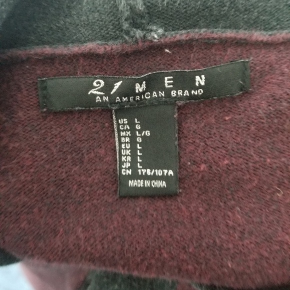 Forever 21 Men Colorblock Hooded Knit Henley G18 - Picture 4 of 4